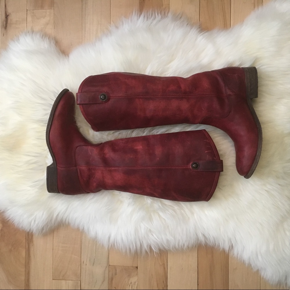 Gorgeous Red Frye Melissa Botton Boots